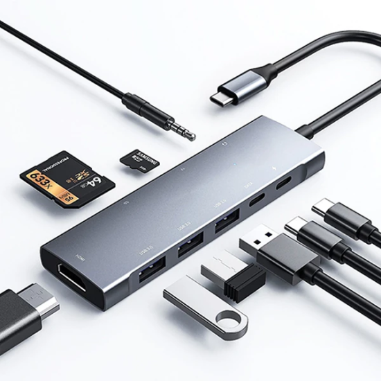 ALLY 9 İn1 Type C Hub 4k 30hz Hdmi Usb 3.0SdPD Adaptör