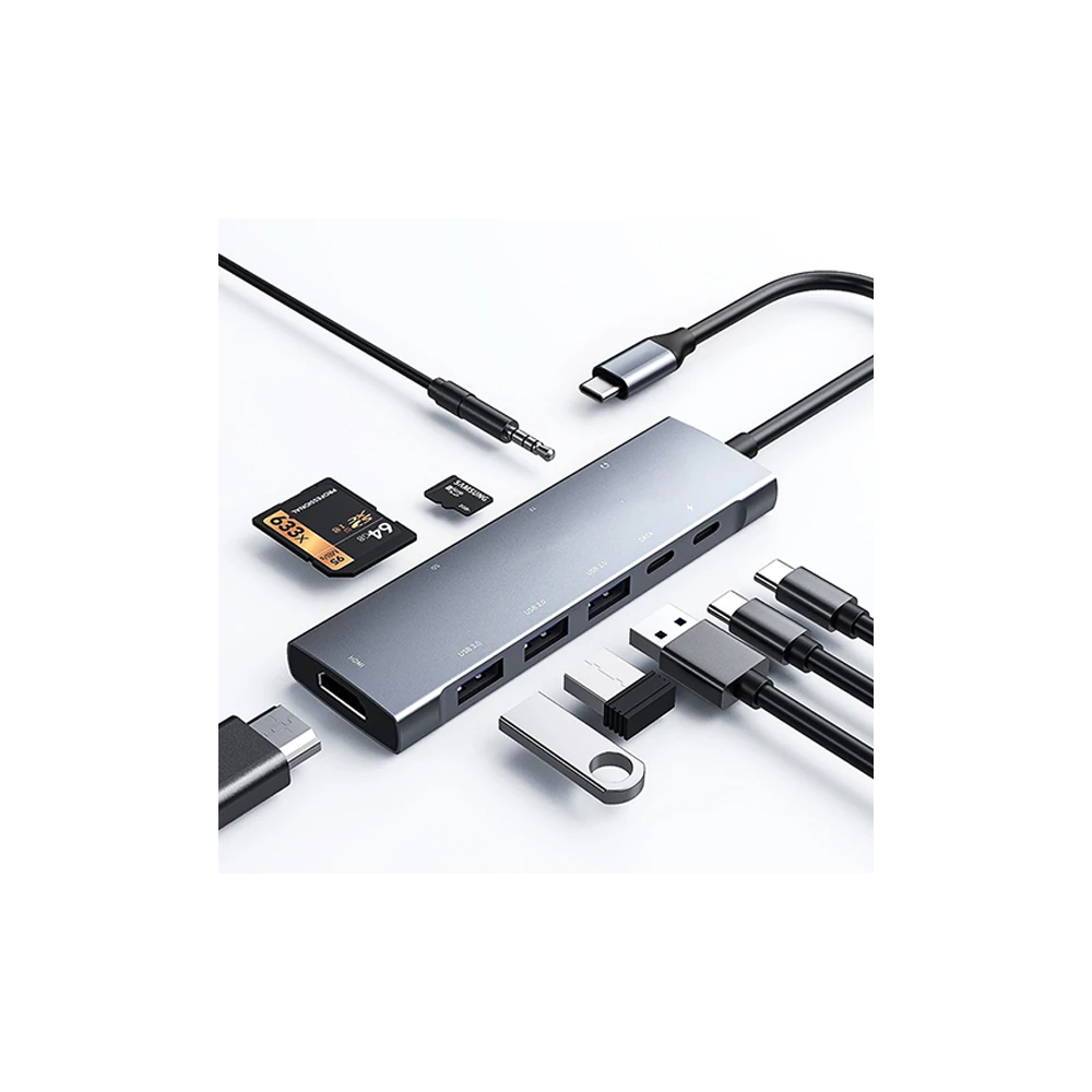 ALLY 9 İn1 Type C Hub 4k 30hz Hdmi Usb 3.0SdPD Adaptör