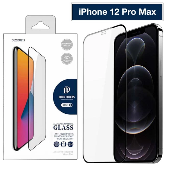 Dux Ducis iPhone 12 Pro Max 6.7inç Tempered Cam Ekran Koruyucu 10D Ful