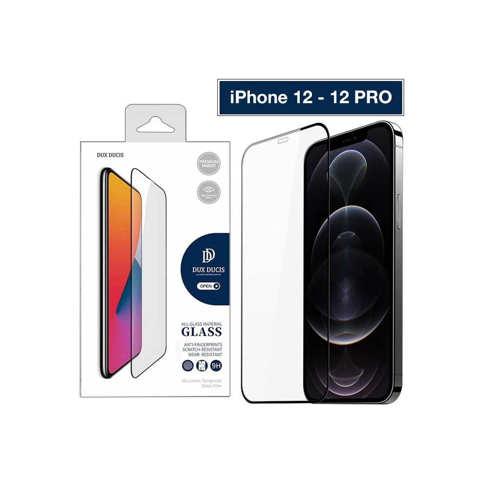 Dux Ducis iPhone 12 - 12 Pro 6.1inç Tempered Cam Ekran Koruyucu 10D Fu