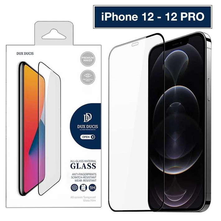 Dux Ducis iPhone 12 - 12 Pro 6.1inç Tempered Cam Ekran Koruyucu 10D Fu