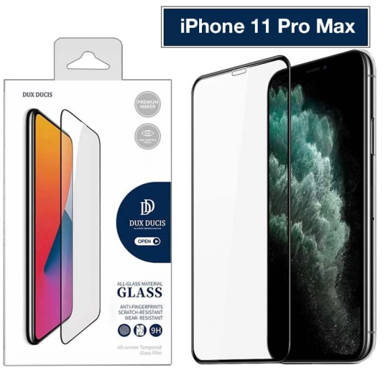 Dux Ducis iPhone 11 Pro Max Tempered Cam Ekran Koruyucu 10D Full Kapla