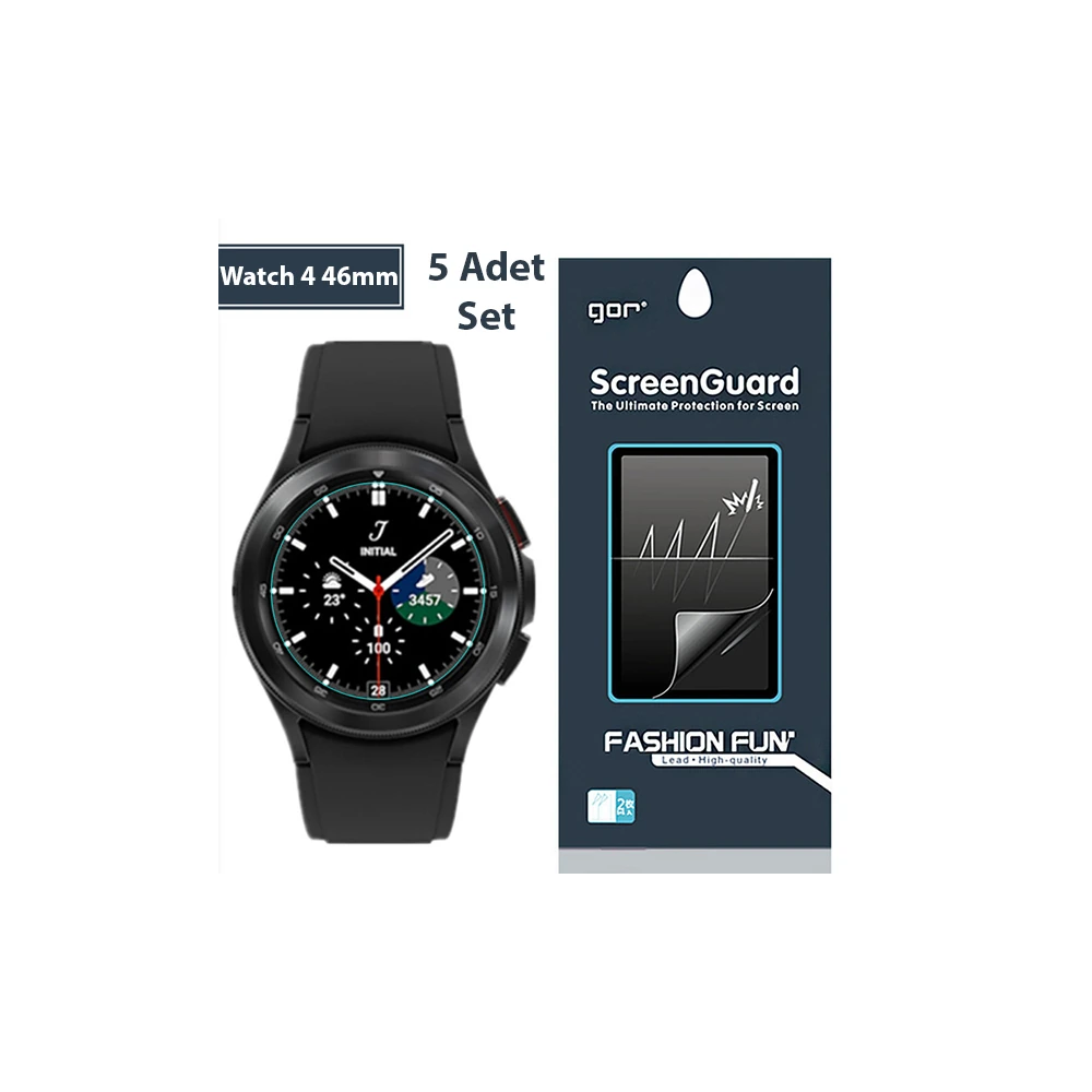 Gor Sm Galaxy Watch 4 46mm Darbe Emici Ekran Koruyucu 5 Adet Set