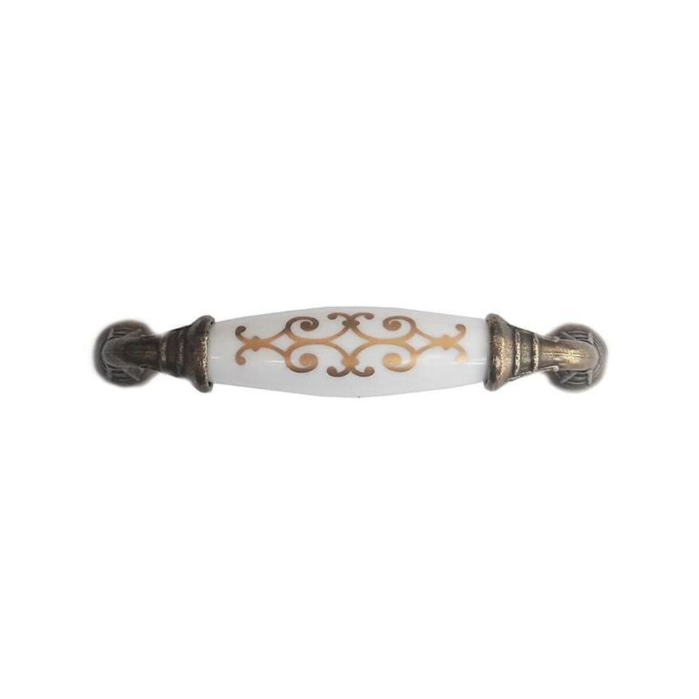Klasik Silindir Kulp Antik Sarı 96 mm