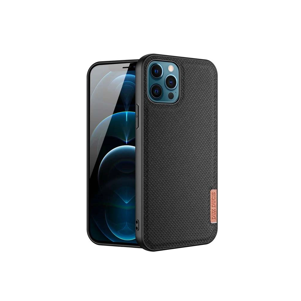 Dux Ducis Fino Serisi iPhone 12 Pro Max Kılıf Premium Dokuma Silikon K