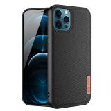 Dux Ducis Fino Serisi iPhone 12 Pro Max Kılıf Premium Dokuma Silikon K