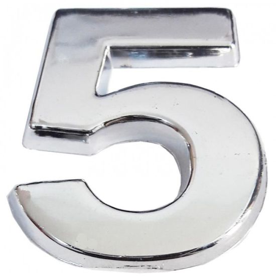 Cemax Krom Yapışkanlı 5 Rakamı 5 cm