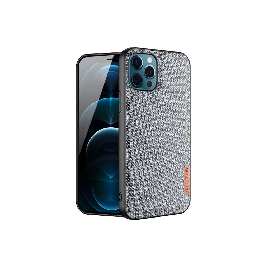 Dux Ducis Fino Serisi iPhone 12 Pro Max Kılıf Premium Dokuma Silikon K