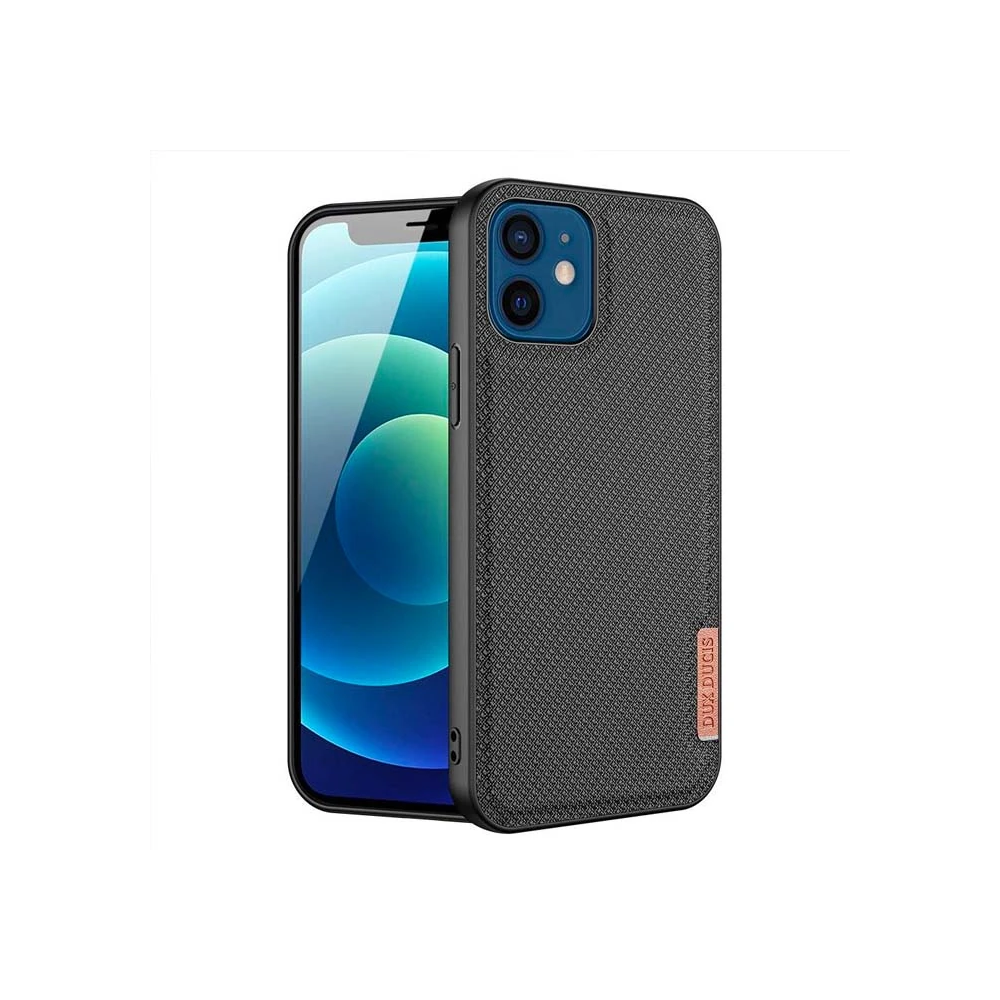 Dux Ducis Fino Serisi iPhone 12 -12 Pro 6.1inç Kılıf Premium Dokuma Si
