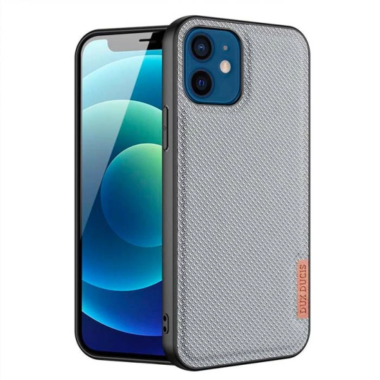Dux Ducis Fino Serisi iPhone 12 -12 Pro 6.1inç Kılıf Premium Dokuma Si