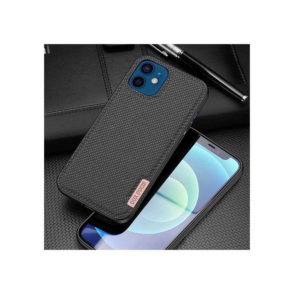 Dux Ducis Fino Serisi iPhone 12 -12 Pro 6.1inç Kılıf Premium Dokuma Si