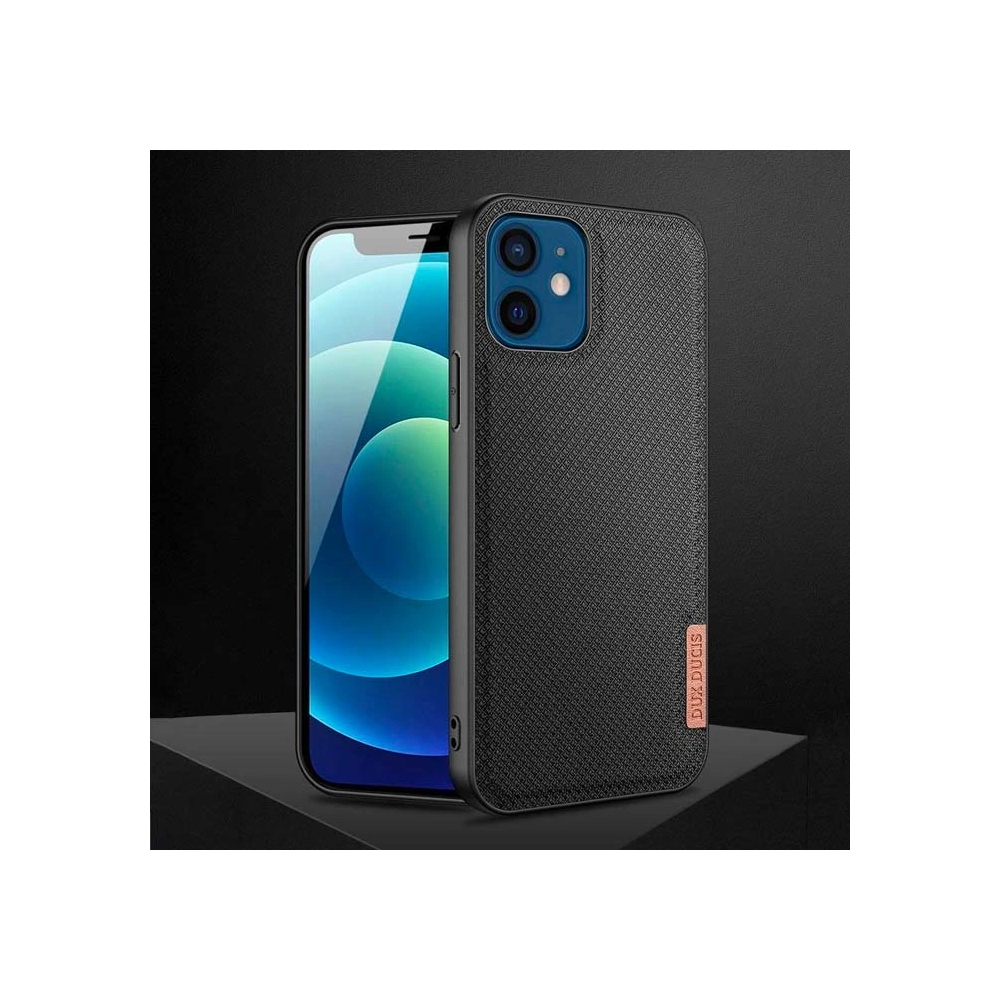 Dux Ducis Fino Serisi iPhone 12 -12 Pro 6.1inç Kılıf Premium Dokuma Si