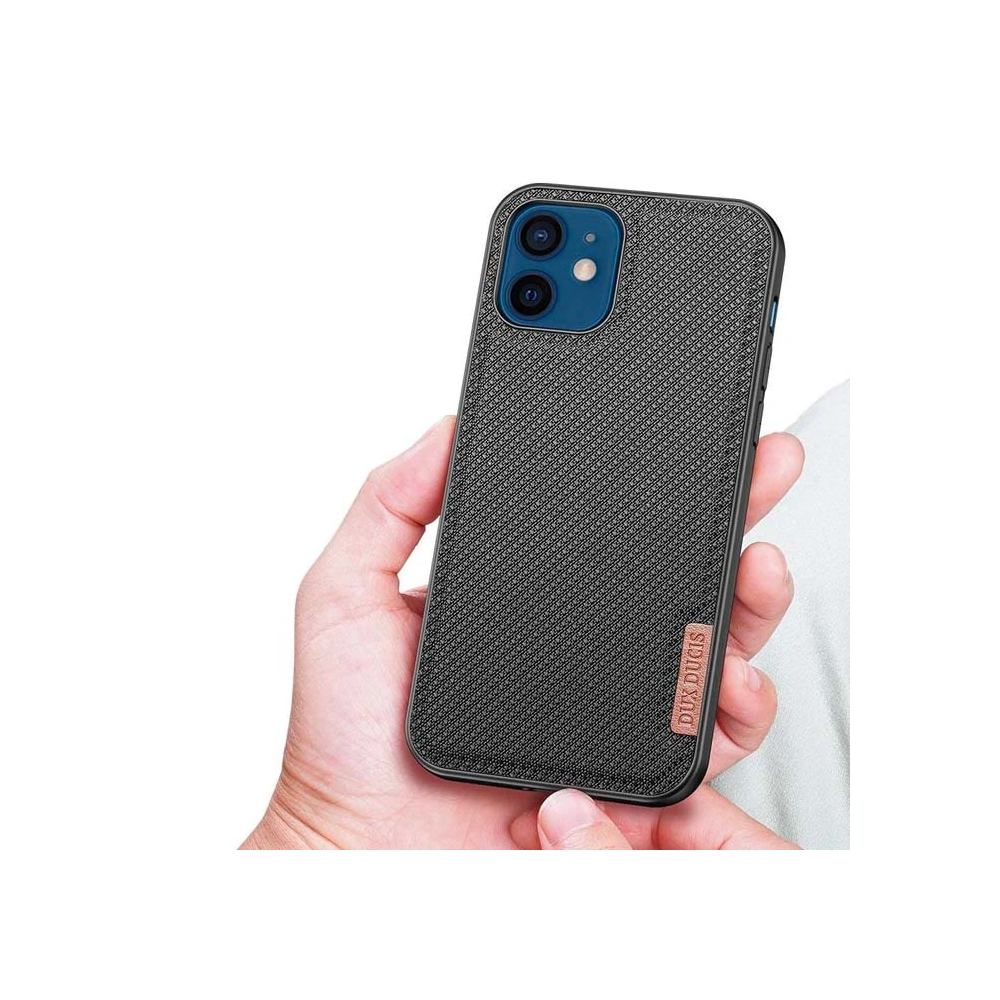 Dux Ducis Fino Serisi iPhone 12 -12 Pro 6.1inç Kılıf Premium Dokuma Si