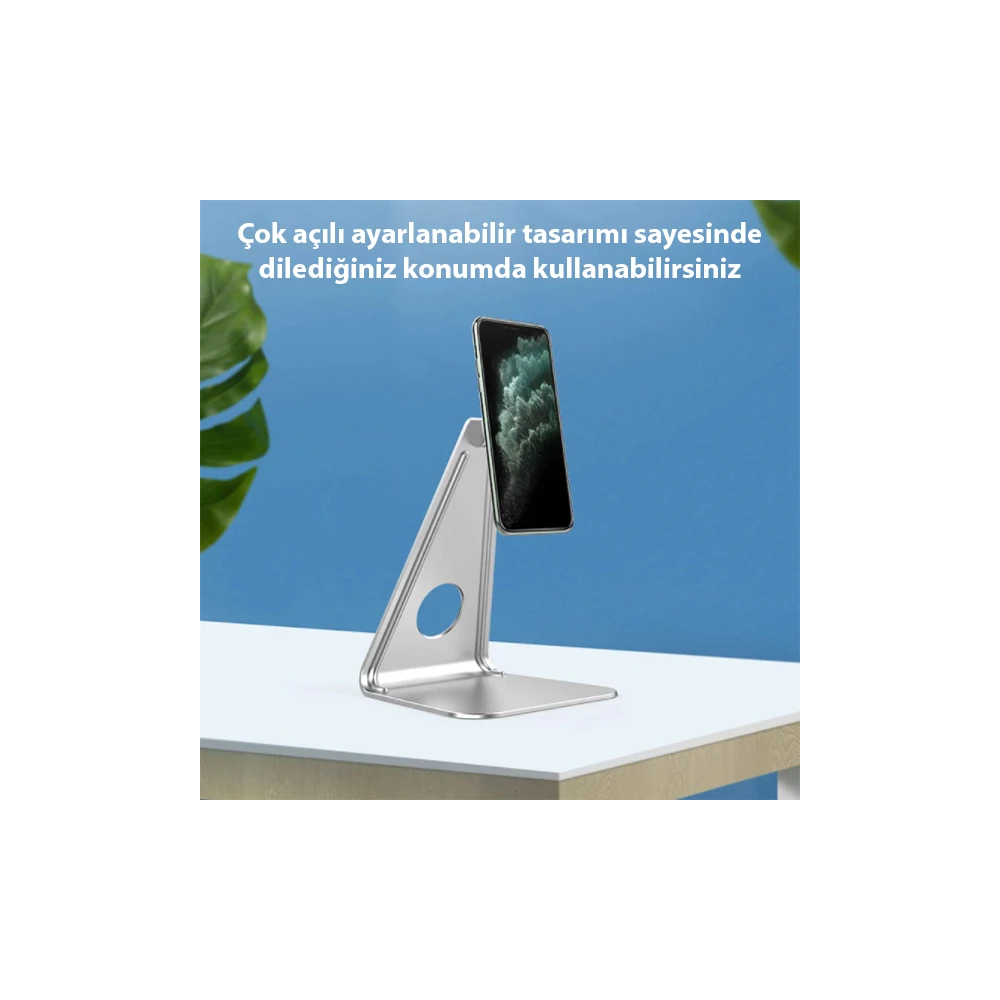 ALLY Metal Masa Üstü Standlı Mıknatıslı Tablet Telefon Tutucu