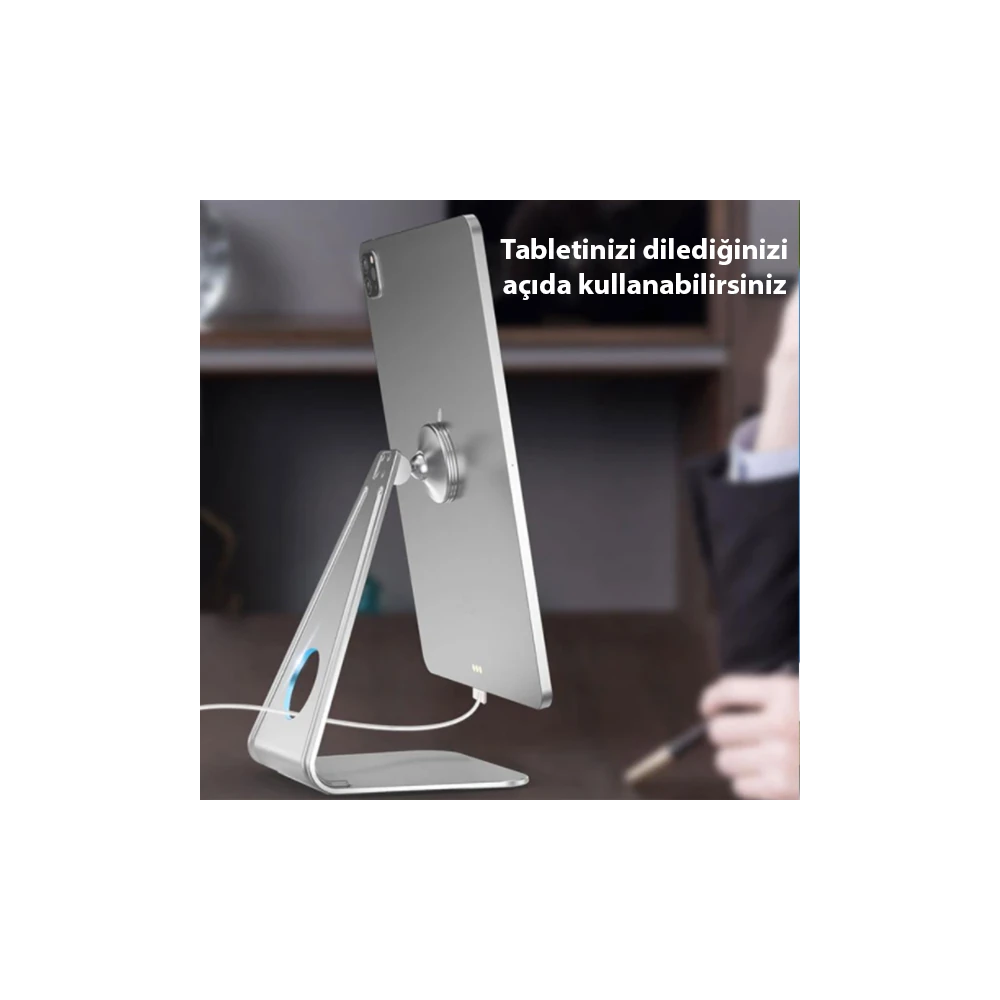 ALLY Metal Masa Üstü Standlı Mıknatıslı Tablet Telefon Tutucu