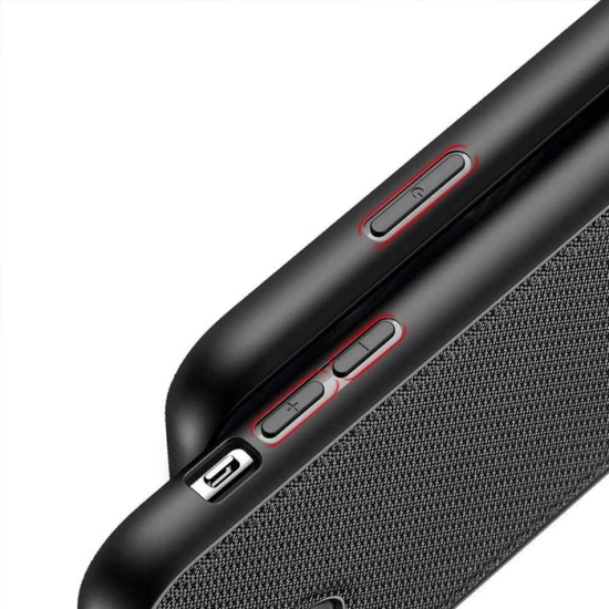 Dux Ducis Fino Serisi iPhone 11 Pro Max Kılıf Premium Dokuma Silikon K