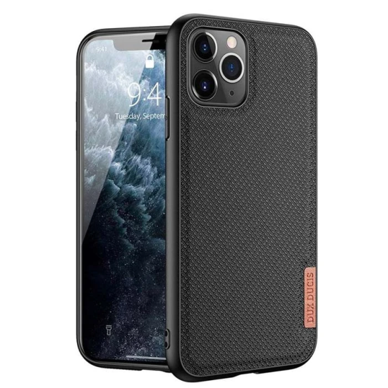 Dux Ducis Fino Serisi iPhone 11 Pro 5.8inç Kılıf Premium Dokuma Siliko