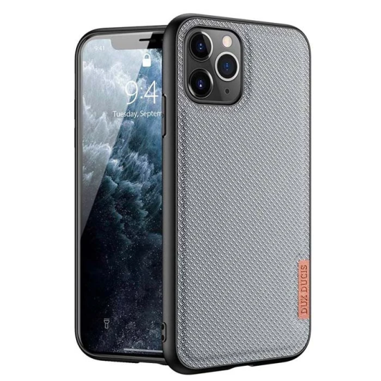 Dux Ducis Fino Serisi iPhone 11 Pro 5.8inç Kılıf Premium Dokuma Siliko