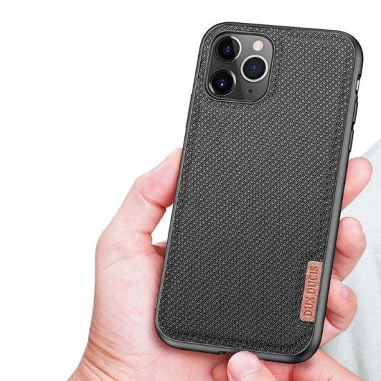 Dux Ducis Fino Serisi iPhone 11 Pro 5.8inç Kılıf Premium Dokuma Siliko
