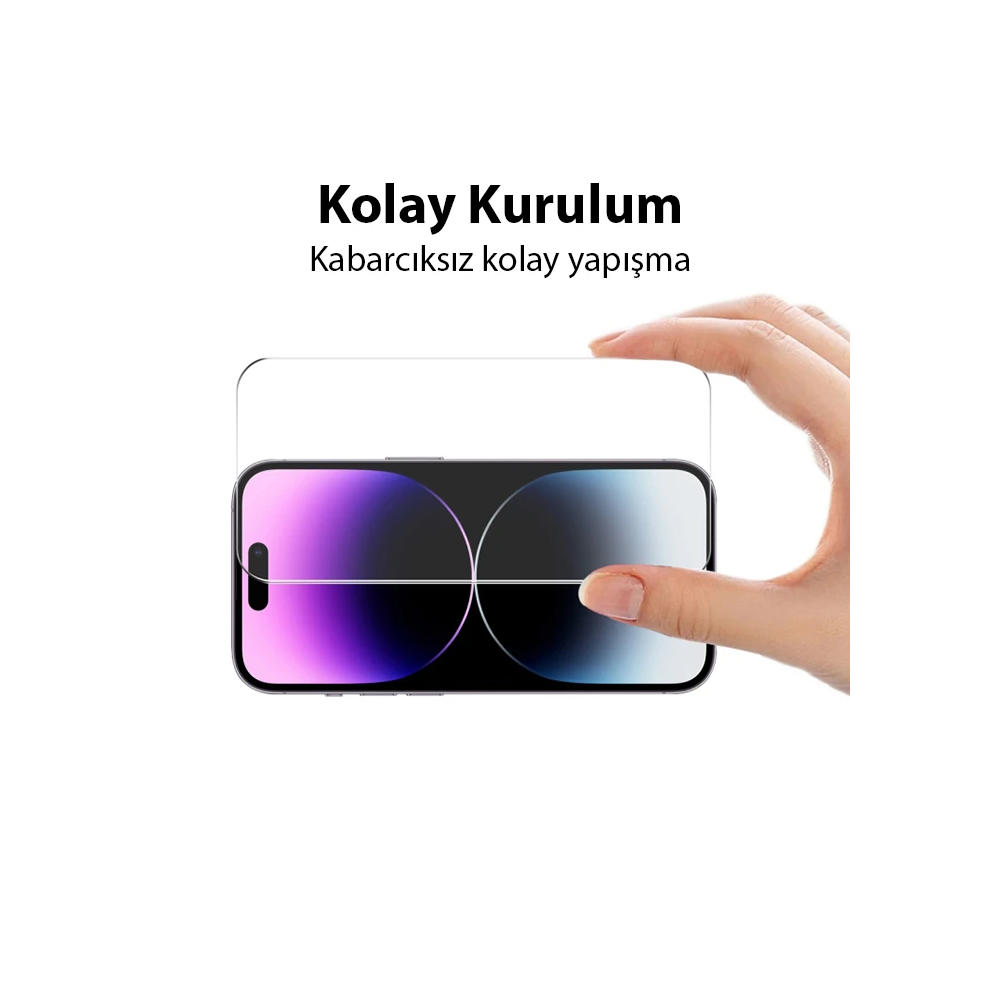 Ally iPhone 15 Pro Max Full HD Tempered Kırılmaz Cam Ekran Koruyucu