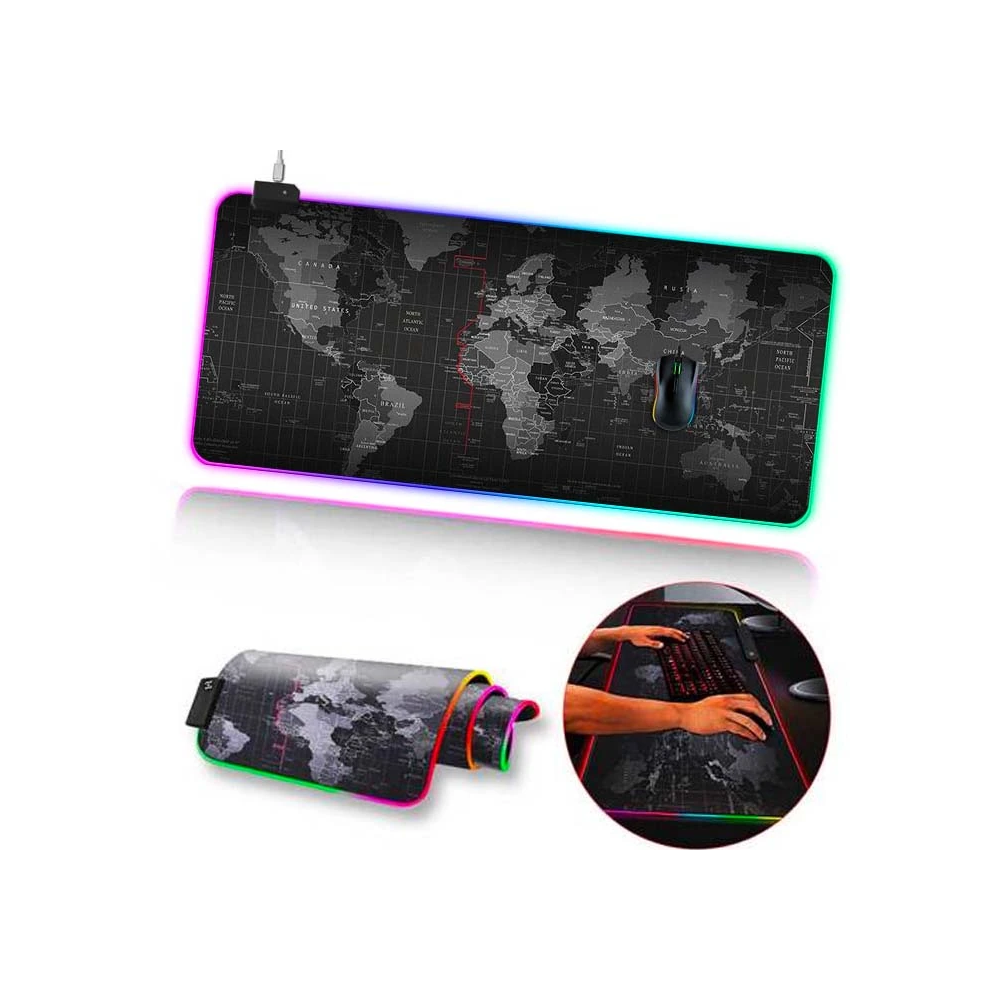 ALLY Dünya Desenli RGB Led Işıklı Oyuncu Mouse Pad 300*800*4MM