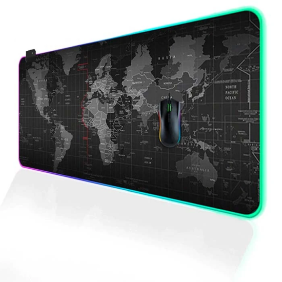 ALLY Dünya Desenli RGB Led Işıklı Oyuncu Mouse Pad 300*800*4MM