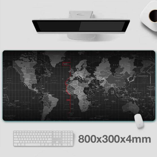 ALLY Dünya Desenli RGB Led Işıklı Oyuncu Mouse Pad 300*800*4MM