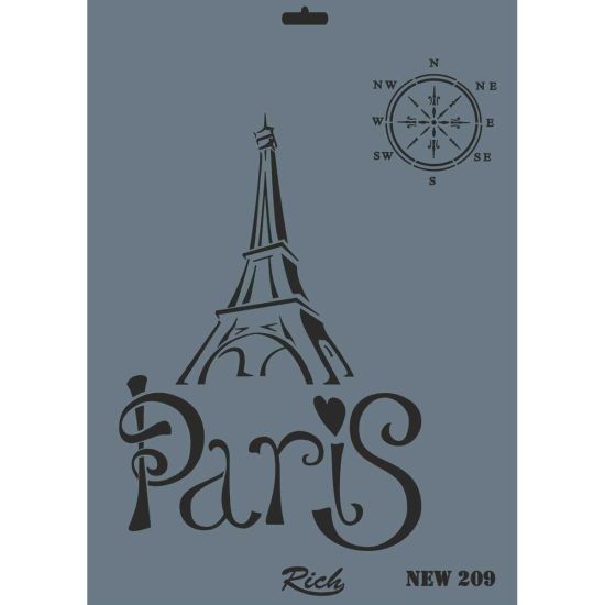 Rich New Seri N-209 Stencil 35x25 cm