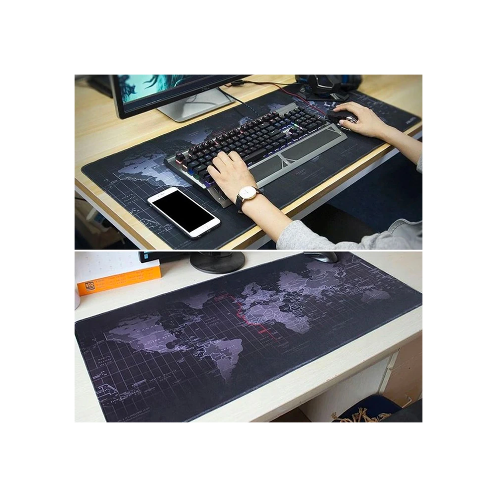 ALLY Dünya Desenli RGB Led Işıklı Oyuncu Mouse Pad 300*800*4MM