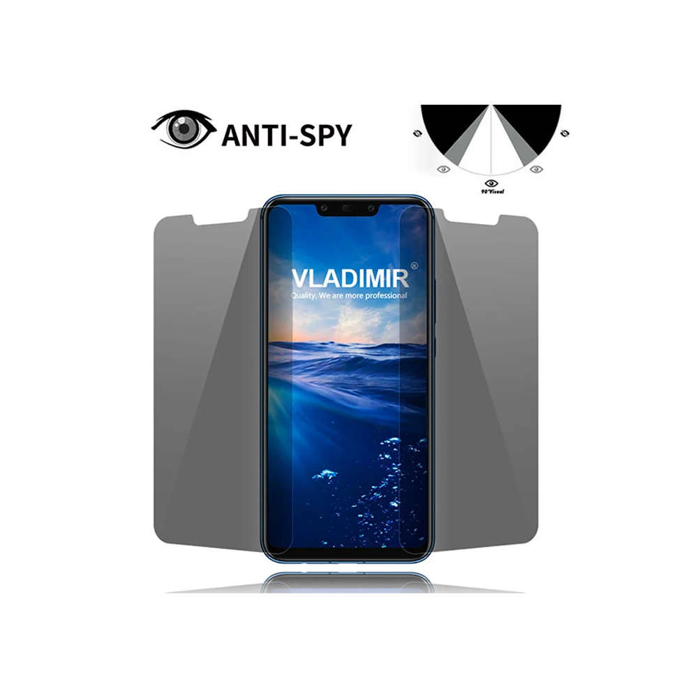 Xiaomi Mi Play 3D Privacy Gizlilik 3d Full Kırılmaz Cam Koruyucu Anti-