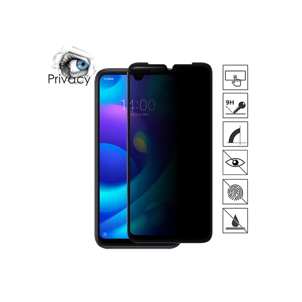 Xiaomi Mi Play 3D Privacy Gizlilik 3d Full Kırılmaz Cam Koruyucu Anti-