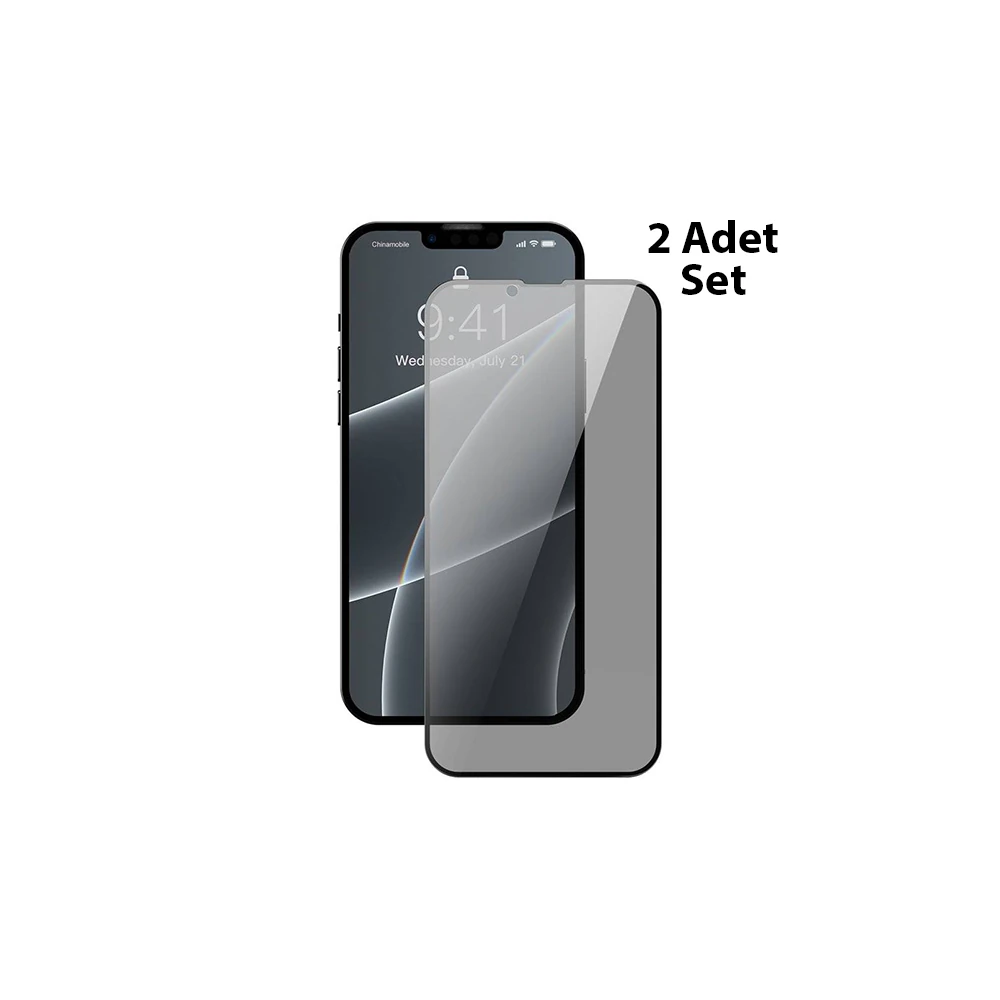 Baseus iPhone 13 Mini 0.23mm Gizlilik Hayalet Full Ekran Koruyucu 2 Ad