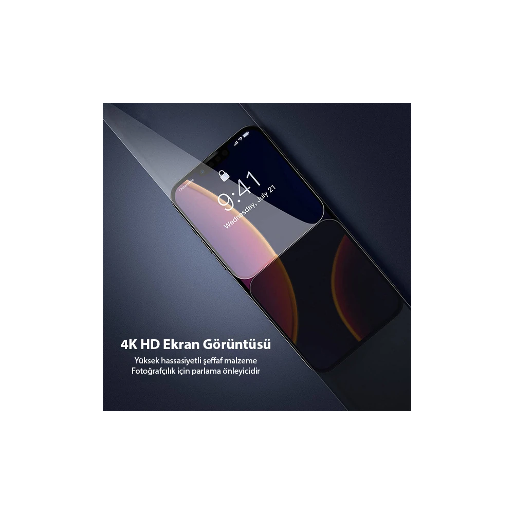 Baseus iPhone 13 Mini 0.23mm Gizlilik Hayalet Full Ekran Koruyucu 2 Ad