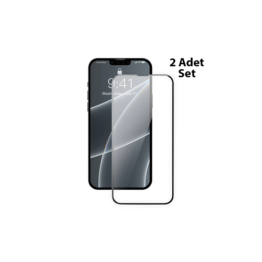 Baseus iPhone 13 Mini 0.23mm Full Kavisli Ekran Koruyucu Cam 2 Adet