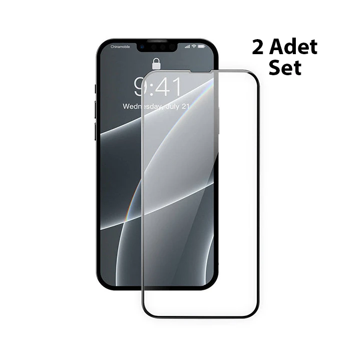 Baseus iPhone 13 Mini 0.23mm Full Kavisli Ekran Koruyucu Cam 2 Adet