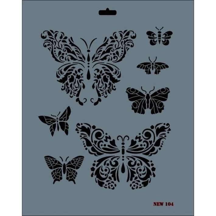 Rich New Seri N-104 Stencil 35x25 cm