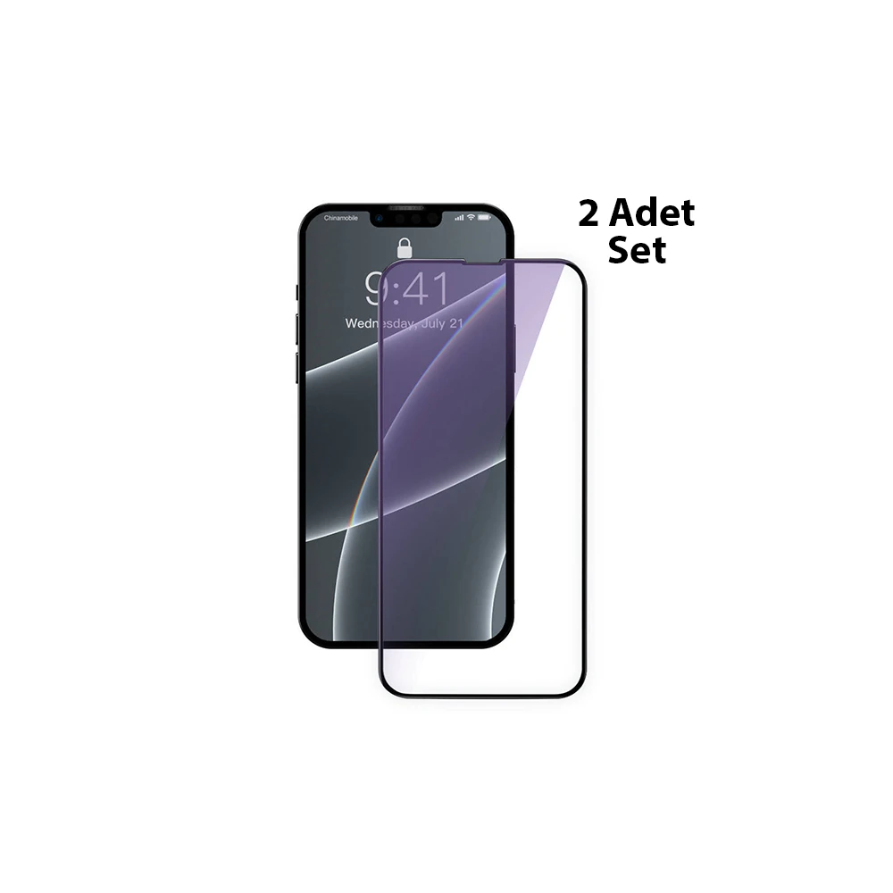 Baseus iPhone 13 Pro Max 0.3mm Full Çerçeve Cam Ekran Koruyucu 2 Adet 
