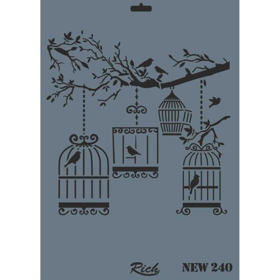 Rich New Seri N-240 Stencil 35x25 cm