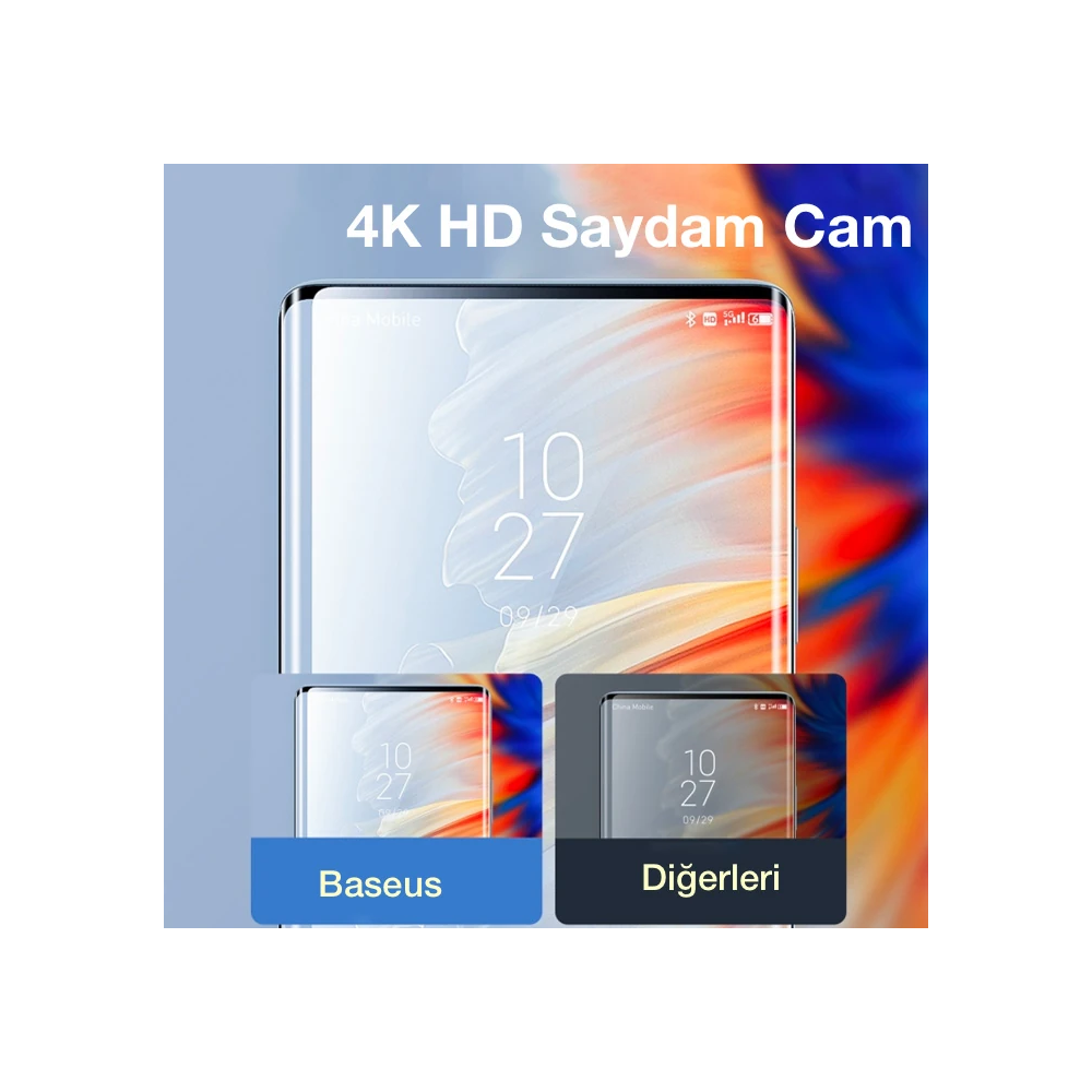 Baseus Xiaomi Mi Mix 4 0.25mm Kavisli Full Cam Ekran Koruyucu