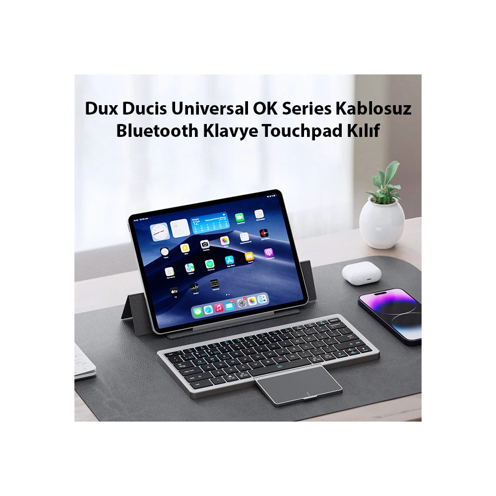 Dux Ducis Universal OK Series Kablosuz Bluetooth Klavye Touchpad Kılıf