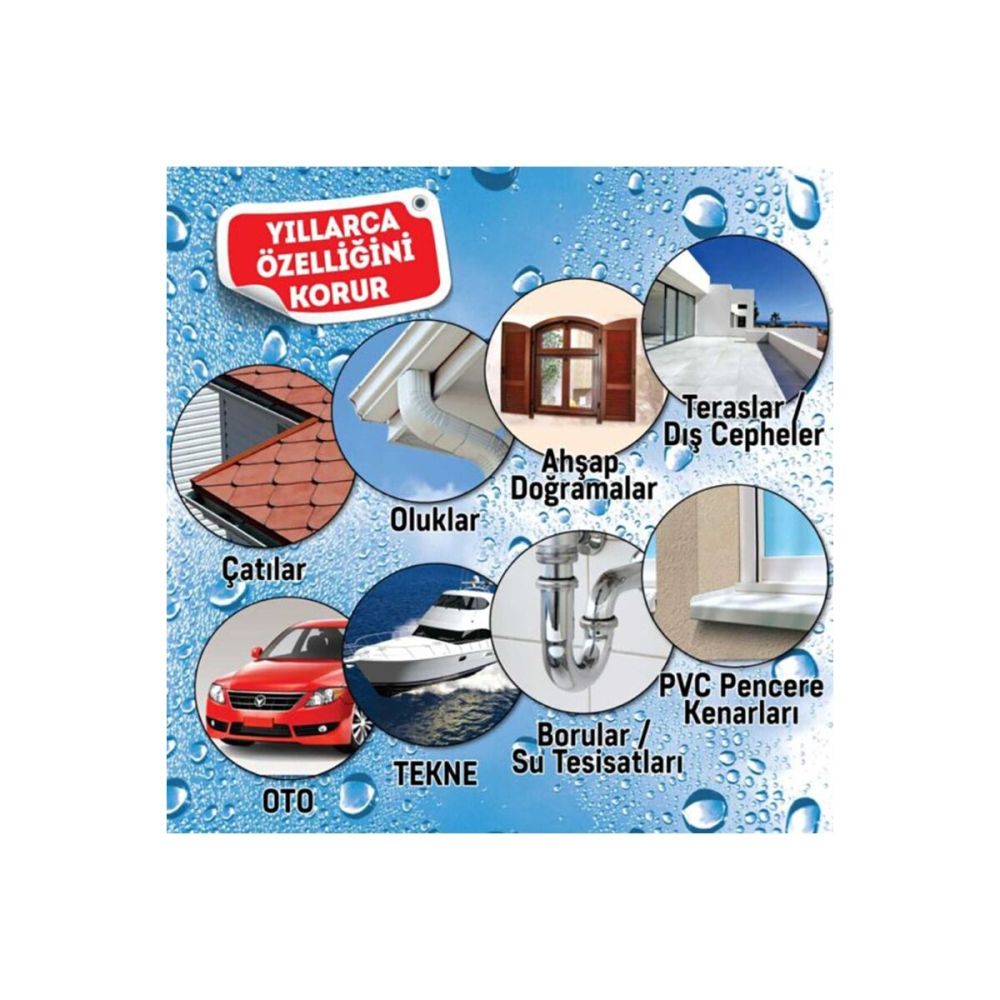Vodaseal Leak Fix Kauçuk İzolasyon Spreyi 396 gr Beyaz