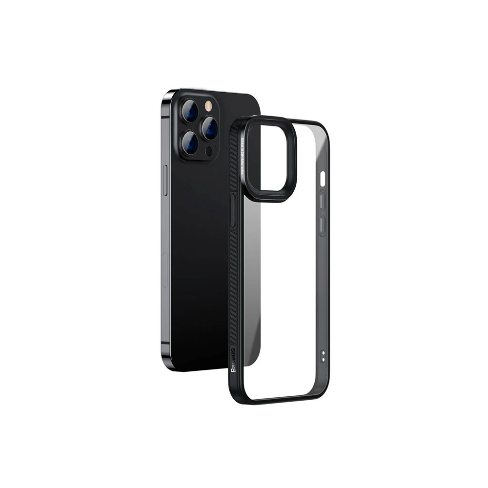 Baseus Crystal iPhone 13 Pro Max Kılıf Jel Çerçeve Zırhlı Silikon Kılı