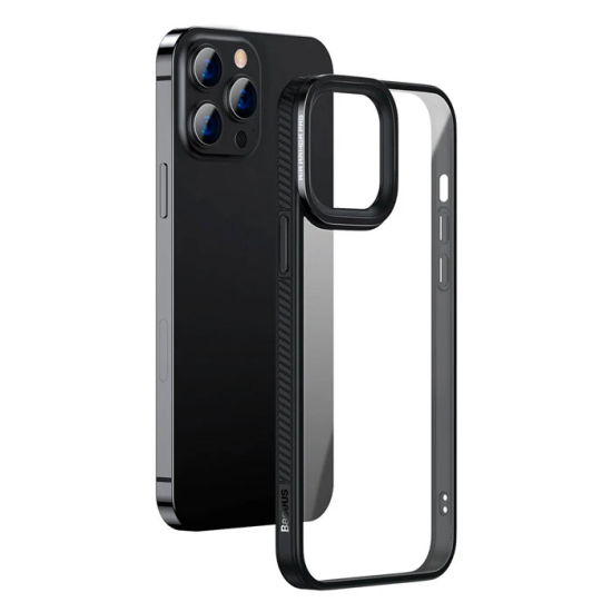 Baseus Crystal iPhone 13 Pro 6.1 Kılıf Jel Çerçeve Zırhlı Silikon Kılı