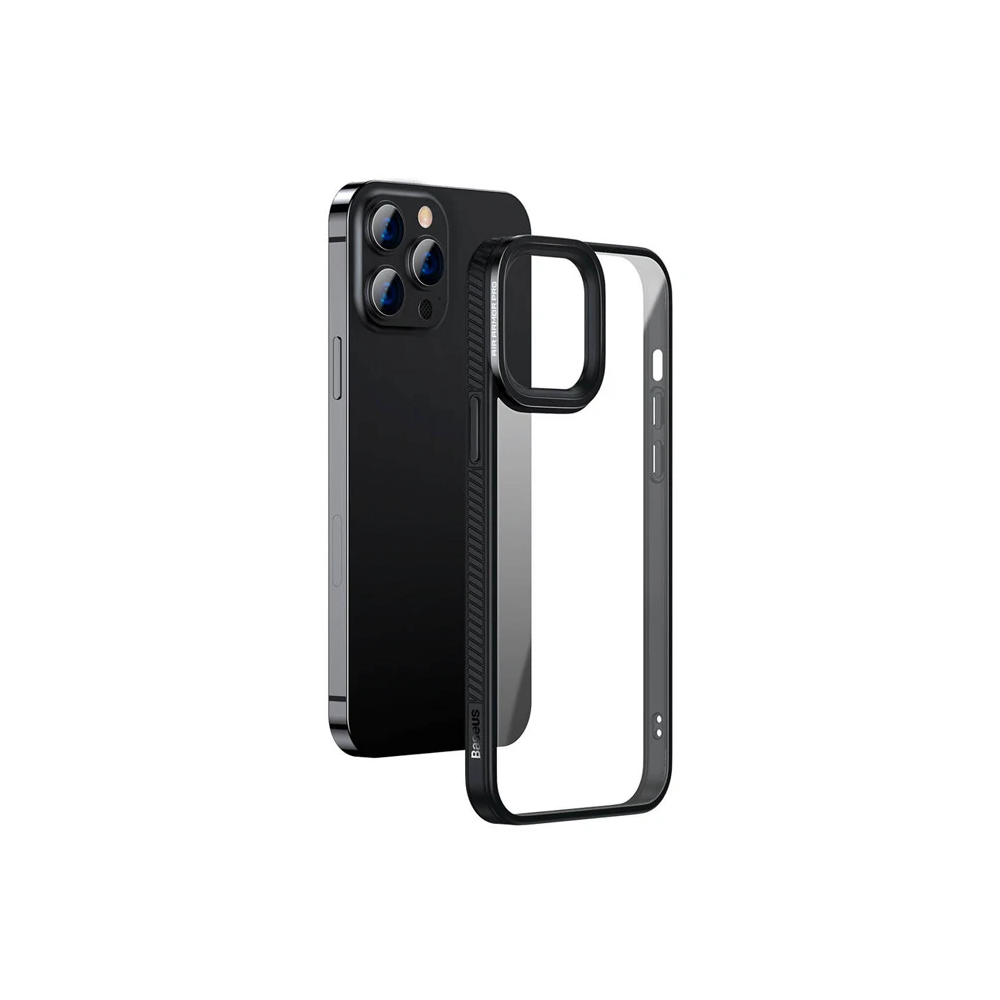 Baseus Crystal iPhone 13 Pro 6.1 Kılıf Jel Çerçeve Zırhlı Silikon Kılı