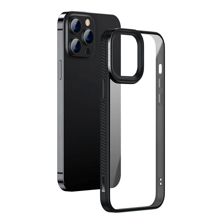 Baseus Crystal iPhone 13 Pro 6.1 Kılıf Jel Çerçeve Zırhlı Silikon Kılı
