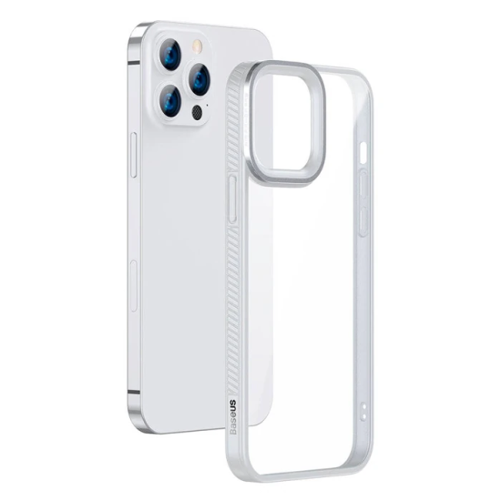 Baseus Crystal iPhone 13 Pro 6.1 Kılıf Jel Çerçeve Zırhlı Silikon Kılı