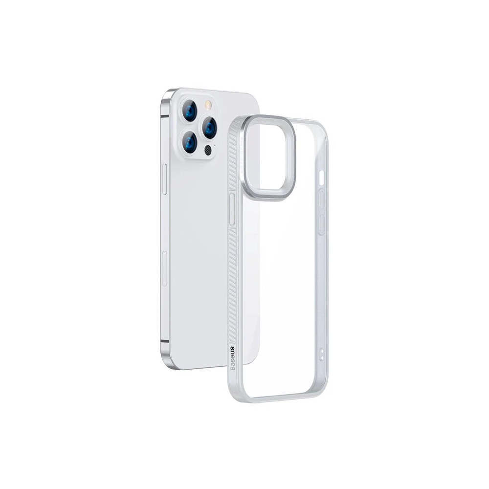 Baseus Crystal iPhone 13 Pro 6.1 Kılıf Jel Çerçeve Zırhlı Silikon Kılı