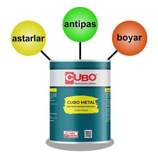 Cubo Metal Pas Boyası Nefti Yeşil 0,75 Litre