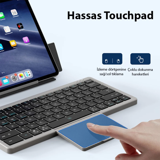 Dux Ducis Universal OK Series Kablosuz Bluetooth Klavye Touchpad Kılıf