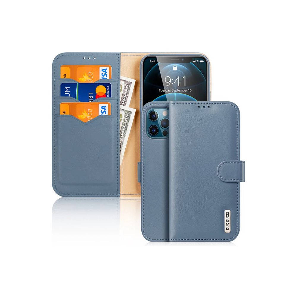 Dux Ducis iPhone 12 Pro Max Kılıf Mıknatıslı Cüzdanlı Deri Kılıf Hivo 